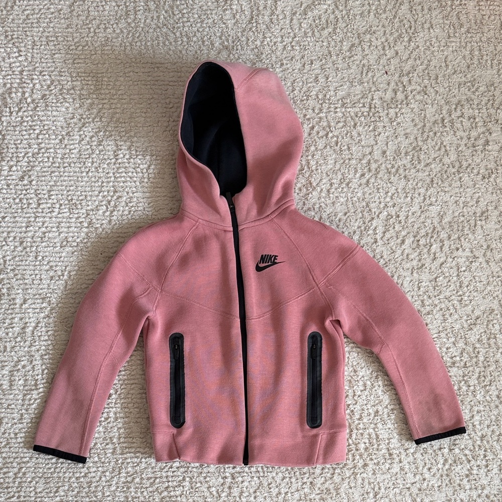Nike Kids Pink Hooded Zip Sweatshirt Size 5/6